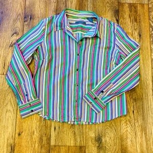 ✨Liz Claiborne Striped Button-up Shirt